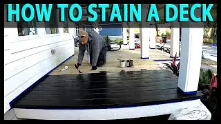 Staining A New Deck With Ebony Wood Stain!!