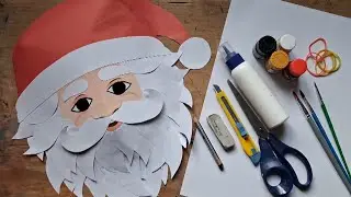 How to make SANTA CLAUS MASK With Paper -2
