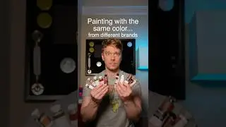 Painting with only one color from different brands #art #artchallenge #painting