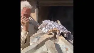 Traditional Aluminum Mold Technique for Big Tractor Tire Repair | 90-Year-Old Asian Method