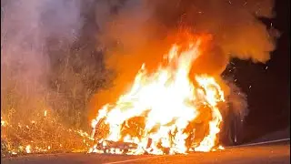 Pre Arrival: Fully Involved Vehicle Fire, Hanover Twp, Pa - 5.31.22