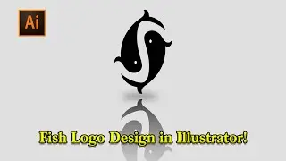 Unique Fish Logo Design Process in Adobe Illustrator | Creative Logo Tutorial