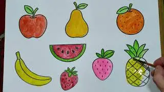 Ultimate Fruit Mix Coloring ASMR 🍉🎨 | Relaxing Art in 4K