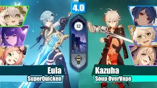 C0 Eula Nahida SuperQuicken & C0 Kazuha Soup OverVape | Spiral Abyss 4.0 Floor 12 Full Star Clear