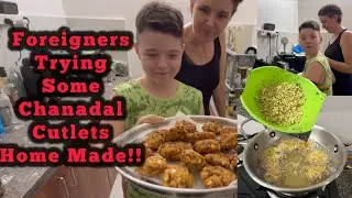 Foreigners Trying India&rsquo;s Chanadal Cutlets! #travelvlog #foreigner #indianfood #athomecooking