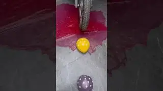 Dotted balloons breaking by bike 🏍️ crushing crunchy & soft things #shorts #asmr #viral #crush