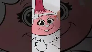 Coloring Trolls Baby Poppy #coloring #trolls #poppy #baby #cute