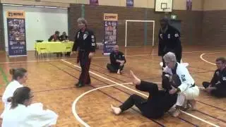 Dr Steve Stewart performs pressure point Knock Out