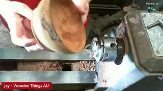 Rough turning a Wet Banksia Bowl