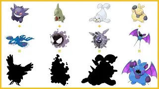 Сборник Pokemon Fusion №725 | Зубат | Макухита | Клойстер | Сил | Гастли | Ларвитар | Кайогр