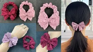 Beautiful Scrunchies ✅✅ How to make Lace Fabric Scrunchies Sewing Tutorial. DIY Scrunchies.