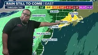 Weather Forecast: Heavy Rain Along the Eastern Seaboard; Strong Storms in the South