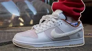 FURRY! Nike Dunk Low Year of the Rabbit Fossil Stone (ON FOOT)