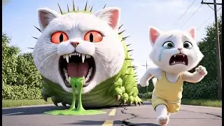 😱 OMG! A Sleeping Kitten Faces a Terrifying Insect Attack 🐱 | AI Cat Story