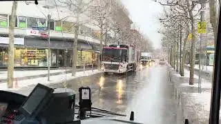Busfahrt  Schillerplatz - Ludwigstrasse - H&ouml;fchen Januar 2026 | Schnee in Mainz