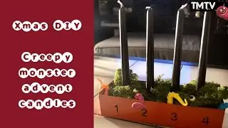 Рождественские поделки &mdash; жуткая композиция для свечей Адвента