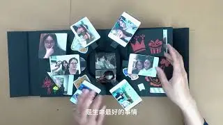 Pop Up Scrapbook Ideas DIY Photo Album 3D Material package Happy birthday gift