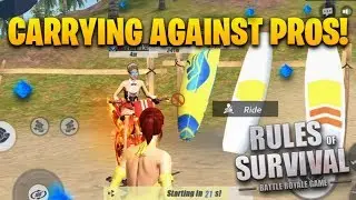 Carrying Hawksnest and Seth ROS against Pro Players in a Custom Game on Rules Of Survival