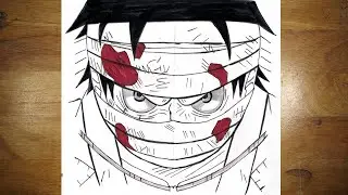 Drawing MONKEY D LUFFY Injured [One Piece]