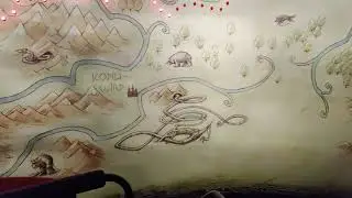 Old map of Europe. Vikings museum. Stockholm Sweden. August 2023.