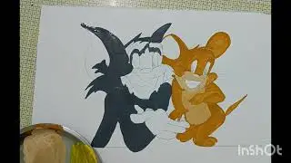 How to draw and paint Tom and Jerry | Poster colour Painting #tomandjerry #art #drawing 