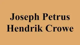 Joseph Petrus Hendrik Crowe