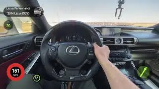 Lexus IS350 Twin Turbo low boost 9psi ( Autobahn test )  / تسارع لكزس توين تيربو لو بوست ٩