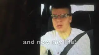 Crazy Rolling Car Crash caught on inside camera With Lyrics (subtitles)
