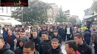 Πορεία διαμαρτυρίας μαθητών στο κέντρο της Καρδίτσας