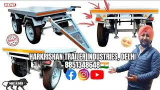 Four wheeler generator trolley with parking break system & 4 screw Jack @harkrishantrailerindustries