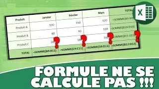 Pourquoi ma formule ne se calcule pas sur Excel ?