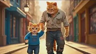 Our mother cat left us...a sad story of a father cat and a brave kitten🥹