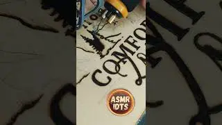 COMFORT ZONE ASMR WOODBURNING fir trees painting #asmr #woodburning #art #pyrography