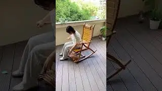 Leisure rocking chair, folding deck Chair. #foldingchair #rockingchair #leisurechair #furniture