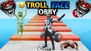 TROLL FACE OBBY IN FF😸|FUN EVER 🤣|WAIT TILL END 🔚|SUBSCRIBE ❤️|#gamingmusic #freefire #phonkagressiv