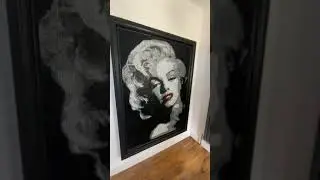 Screw Art portrait of Marilyn Monroe made from 26,304 screws by Darren Timby