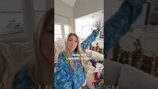 Laundry system that works for our big family! #cleanwithme #lifehacks #bigfamily #laundryroutine