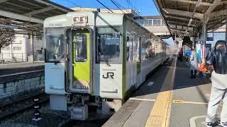 キハ110系200番台205編成八高線ワンマン高麗川行き倉賀野駅3番線を出発