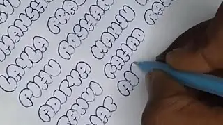 Comment Your Name & Get Bubble Letter Art LIVE 🔴20JAN10:10PM Darklightarts143#calligraphy#art #fonts