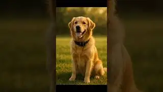 Golden Hour Bliss: A Happy Dog in Unreal Engine 5