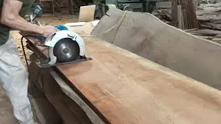 Woodworking skills of craftsmen.  Amazing skills in making a bedside table. MOC woodworking