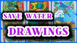 Save Water Save Life Drawing / World Water Day 2025 / Poster making ideas for competition