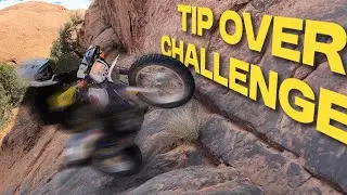 Tip Over Challenge On Yamaha TW200's in Moab UT
