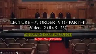 Supreme Court Rules, 2013 - AOR Examination #aor #AOR Exam - Advocate on record Order IV  Video No.2