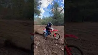 Honda CRF150R Rippa Ripping a Holeshot 🤣 #bikelife #motocross #crf150r #moto #dirtbike
