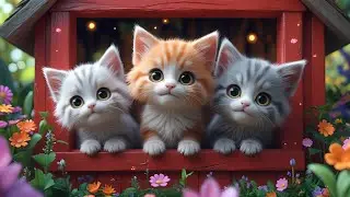 Oh no! 🙀🐾 Why are these Kittens so Scared? | Funny Cat vs Wolf Story