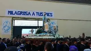 procesión Virgen Milagrosa Colegio La Goleta. Málaga.