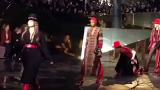 Several models fall during H&M Studio Fall/Winter 2016-2017 fashion show