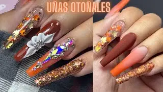Uñas Otoñales 🍂✨ Paso a paso Decoradas 🥰 / Jaayart