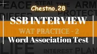 WAT Practice Set |SSB Interview | Word Association Test